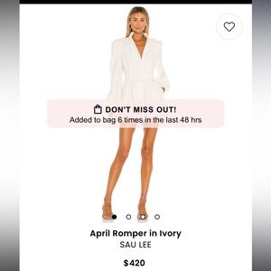 April romper in ivory